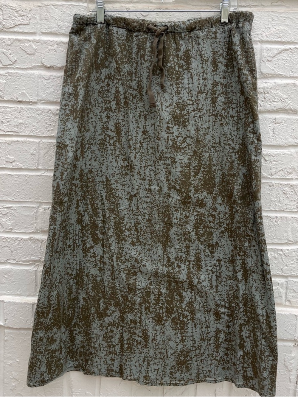 Eddie Bauer Drawstring Lined Cotton 
Midi Skirt Size Medium